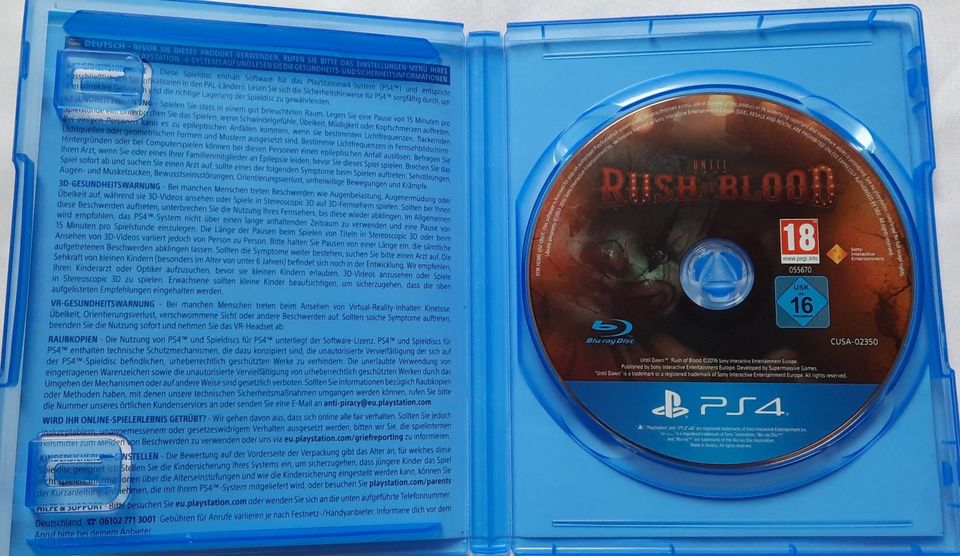 UNTIL DAWN RUSH OF BLOOD - PLAYSTATION 4 PS4 PS 4 in Schöningen