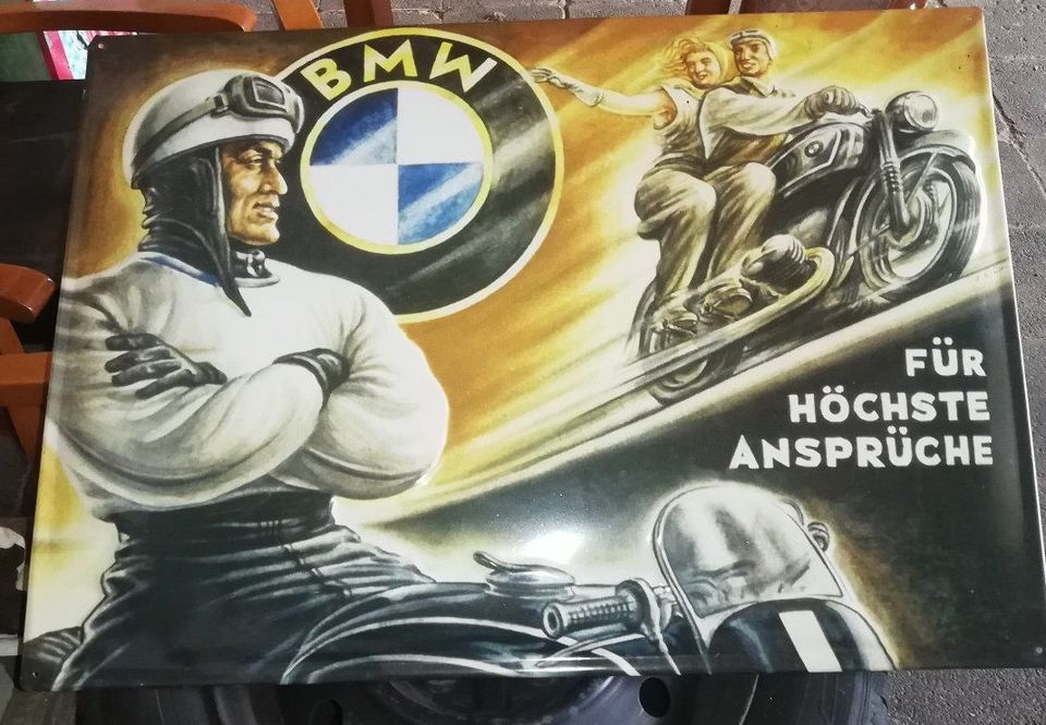 BMW Blechschild Werbung RETRO in Birkenheide