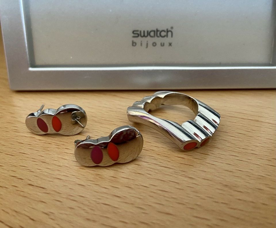 Swatch Bijoux- Set ( Ring und Ohrringe) aus Edelstahl in Mühlhausen