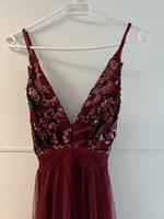 Abschlusskleid Kleid Gast Hochzeit Glitzer rot bordeaux weinrot Hessen - Hünfeld Vorschau