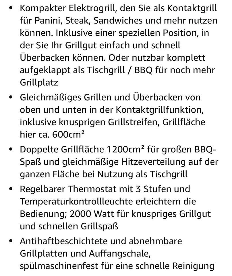 TEFAL GC3060 3 in 1 Tischgrill mit Überbackfunktion Kontaktgrill in Herborn