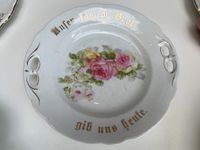 Antiker Jugendstil Porzellan Teller schönes Motiv Mit Schrift Rheinland-Pfalz - Germersheim Vorschau