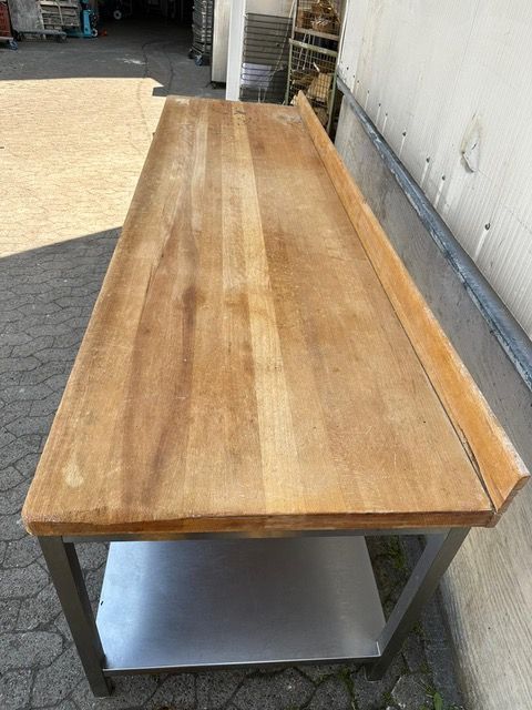 Buchen Holz Bäckertisch Bäckereitisch Arbeitstisch 300x80cm in Bielefeld