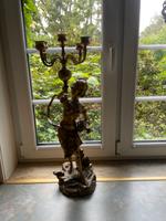 Jugendstil-Antik-Bronze-vergoldet-Figur mit Kerzenleuchter Nordfriesland - Braderup Vorschau