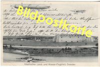 Bildpostkarte AK Zeppelin 1915 Flugplatz Dresden nach Groitzsch Niedersachsen - Braunschweig Vorschau