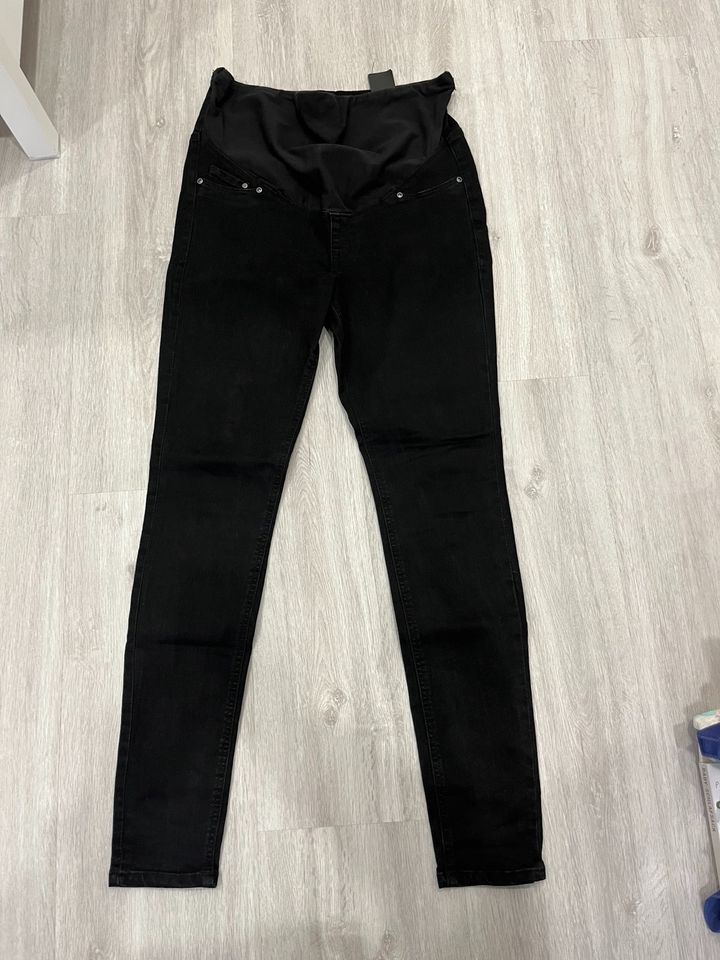 Damen Umstandsjeans - Jeans - schwarz - Größe M - H&M in Großwallstadt