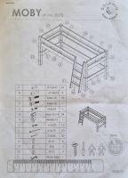 Kinderbett MOBY halbhohes Bett Leiter Kiefer massiv gelaugt Kreis Pinneberg - Klein Nordende Vorschau