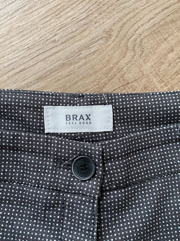 BRAX 7/8 CHINO HOSE MARON GRAU MUSTER 36 K STRETCH ANKLE S KURZ in Ahrbrück