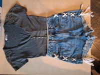 Set Hotpen Jeans Shorts Bolero Größe XS / 34 grau blau Mädchen Bayern - Hilpoltstein Vorschau