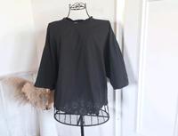 Schwarzes Esprit Oversize Baumwollshirt mit Spitzensaum Niedersachsen - Stöckse Vorschau