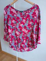 Langarm Bluse Shirt L 40 pink blau bunt Blumen Bayern - Baiersdorf Vorschau