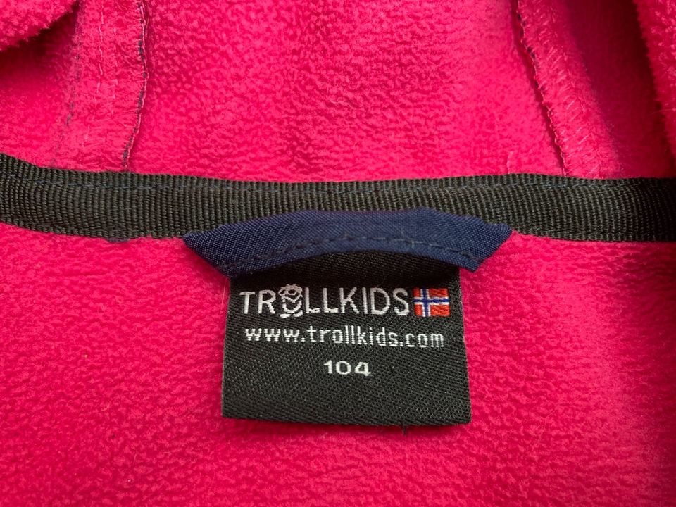 Trollkids - wattierte Softshell-Jacke - Größe 104 in Kirchlinteln