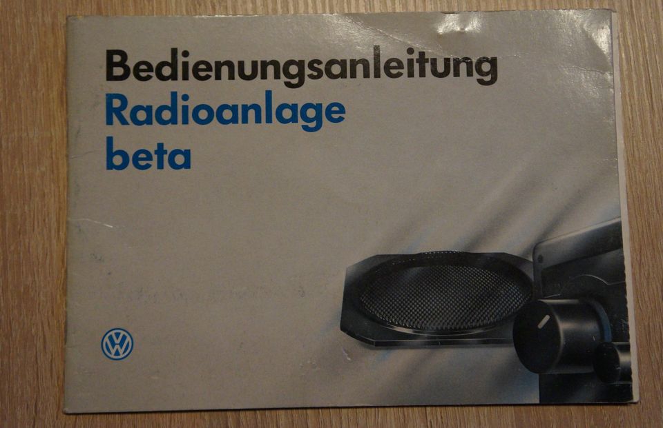 VW Bedienungsanleitung Radioanlage beta in Bad Hersfeld