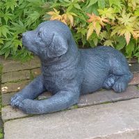 Steinfigur Hund schwarzer Rottweiler Nordrhein-Westfalen - Korschenbroich Vorschau
