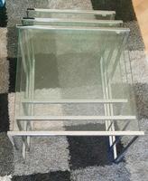 70er Jahre Design Beistelltische Stapeltische Chrom Glas Tisch Niedersachsen - Northeim Vorschau