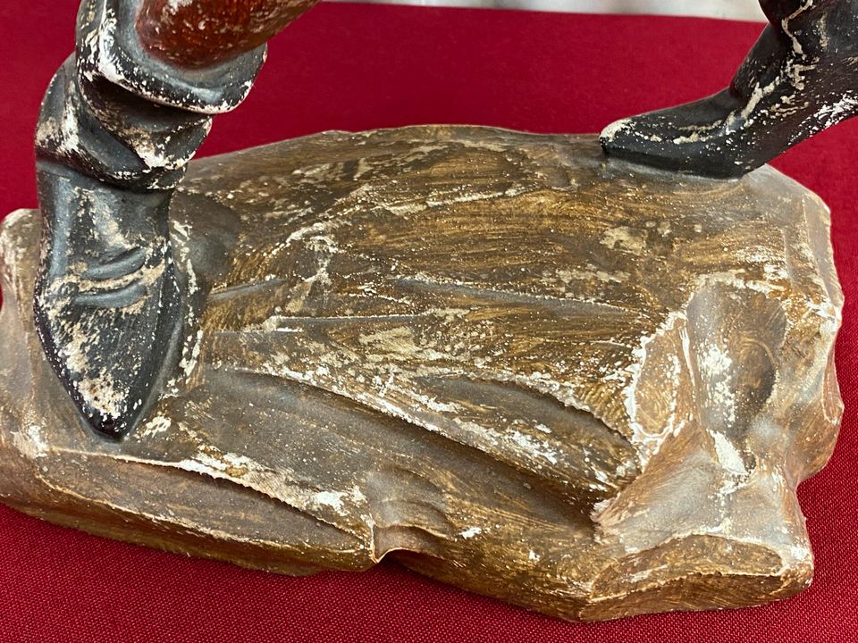 GROSSER MORISKENTÄNZER HOLZ MASSIV BLATTGOLD HANDBEMALT 39cm - Versand kostenlos - Wir sind für Sie da lokal in 86830 Schwabmünchen oder online ARTHOME24 in Schwabmünchen