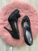NEUWERTIG! ❤️ High Heels  Satin schwarz Bayern - Schwarzenbruck Vorschau