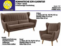 Sofa Couch Wohnlandschaft 3-Sitzer + Sessel Samt braun Nordrhein-Westfalen - Mettingen Vorschau