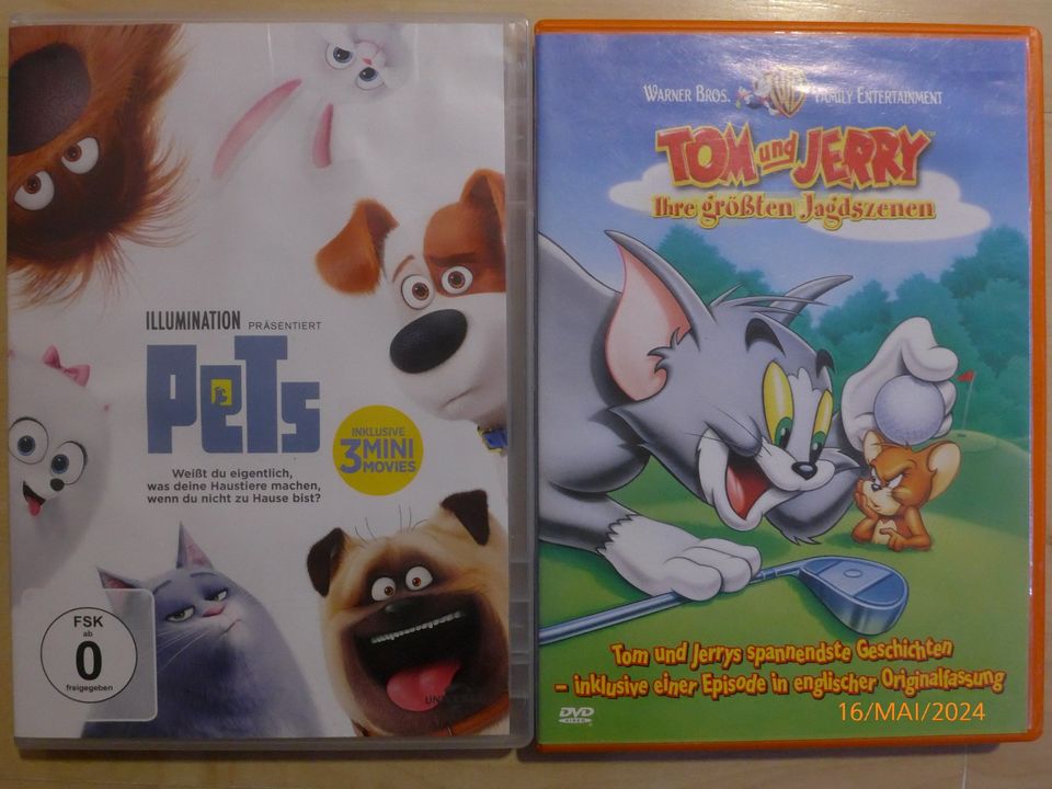 Pets inkl. 3 Mini Movies + Tom & Jerry größte Jagdszenen 2 DVDs in Bollschweil
