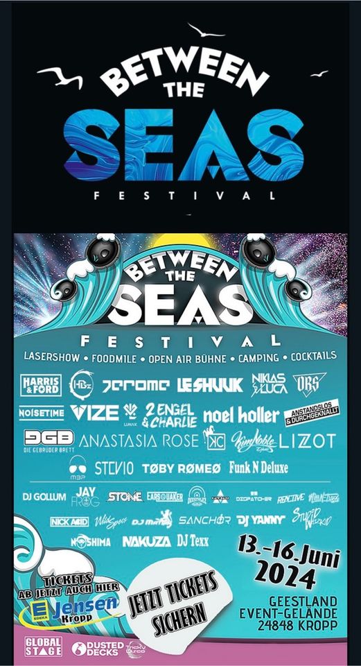 between the seas festival 2024 - 4 Tickets in Norderstedt