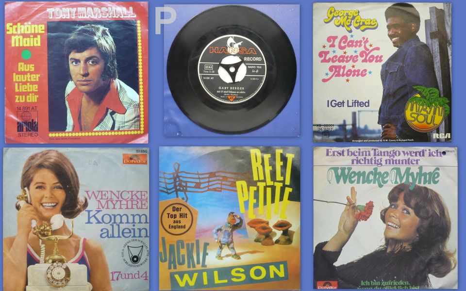 Schallplatten 120 Single für die Jukebox alt Vintage Nostalgie Vi in Unterpleichfeld
