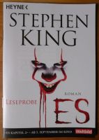 STEPHEN KING – ES – Heyne Verlag – ROMAN Leseprobe – ungelesen ! Bayern - Deggendorf Vorschau