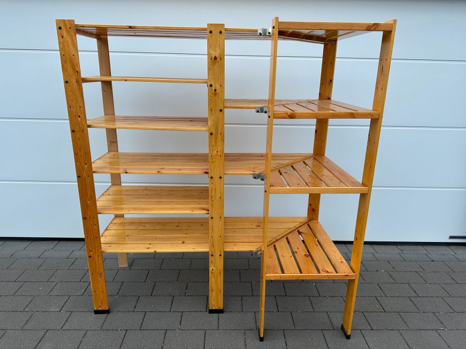 Ikea Holzregal lackiert GORM (Hejne) | TOP-Zustand 158x55/76x175 in Heimsheim