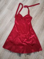 Satin Abendkleid kurz rot S/M Weihnachten Silvester Bayern - Gaimersheim Vorschau