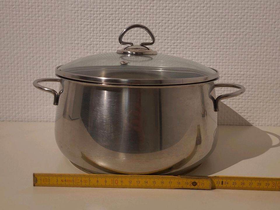 Fissler großer Kochtopf Glasdeckel Stainless 18/10 ca. 5 Liter in Nürnberg (Mittelfr)