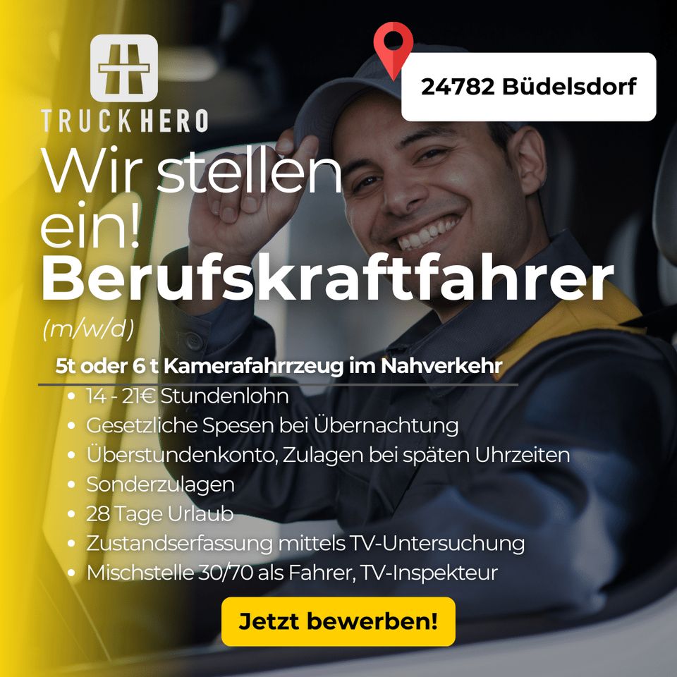 LKW Fahrer (m/w/d) TV-Inspekteur bis zu 21€/h in Büdelsdorf