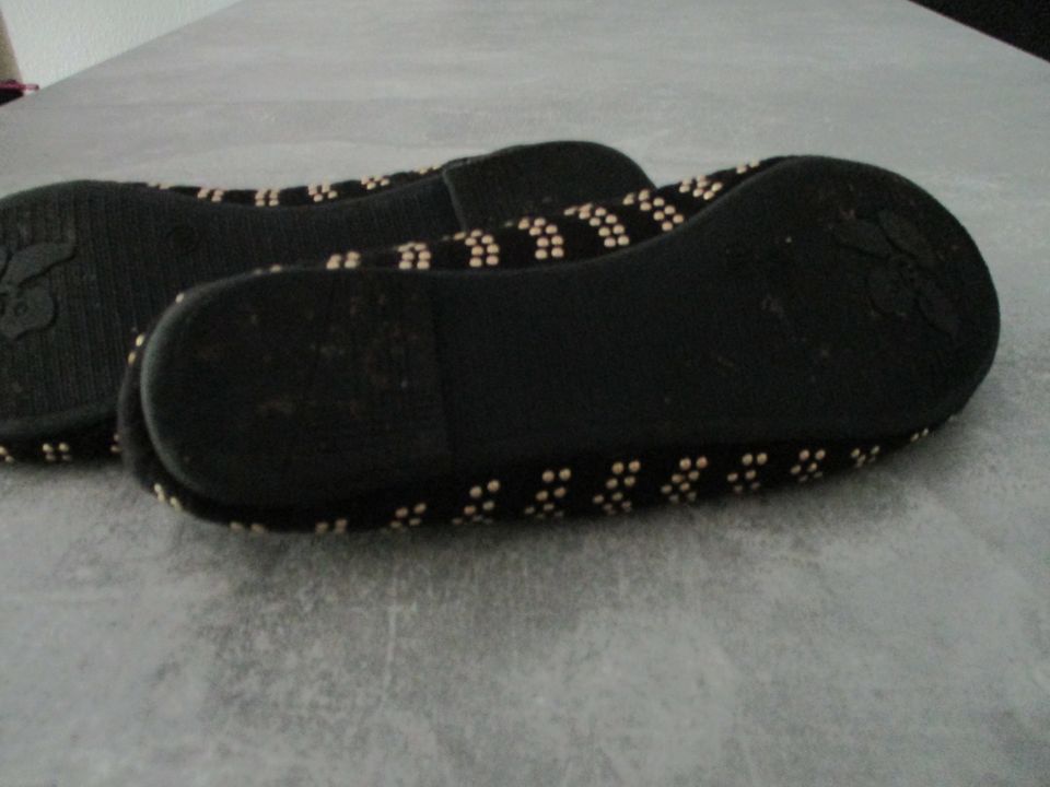 Ballerina Schuhe schwarz mit Besatz Gr.40 in Chemnitz