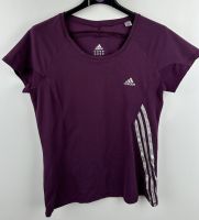 Adidas Climalite Damen Sport Shirt Size L Lila mit 3 weiße Steife Berlin - Hohenschönhausen Vorschau