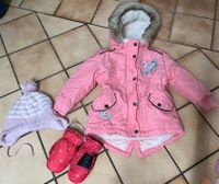 Mädchen Jacke Kiki & Koko 92 rosa Einhorn H&M Mütze Handschuhe Nordrhein-Westfalen - Moers Vorschau