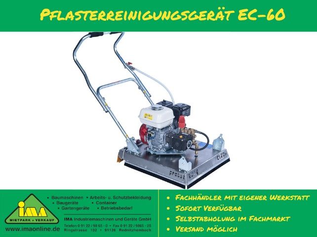 Pflasterreinigungsgerät Reinigung Pflaster Probst EC-60 Pflasterreiniger Pflasterreinigungsmaschine Plattenreiniger in Rednitzhembach