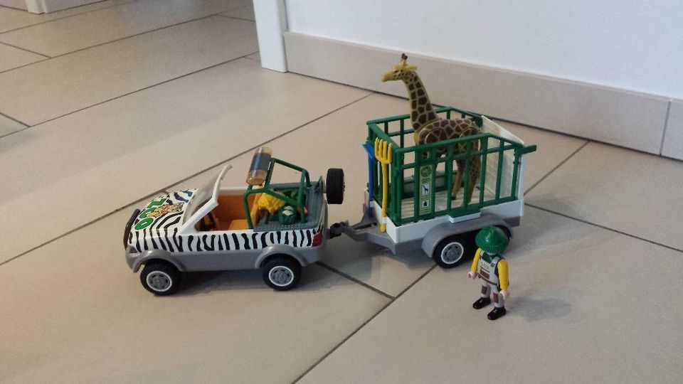 Playmobil Zoofahrzeug mit Anhänger (4855) TOP ZUSTAND in Wettringen