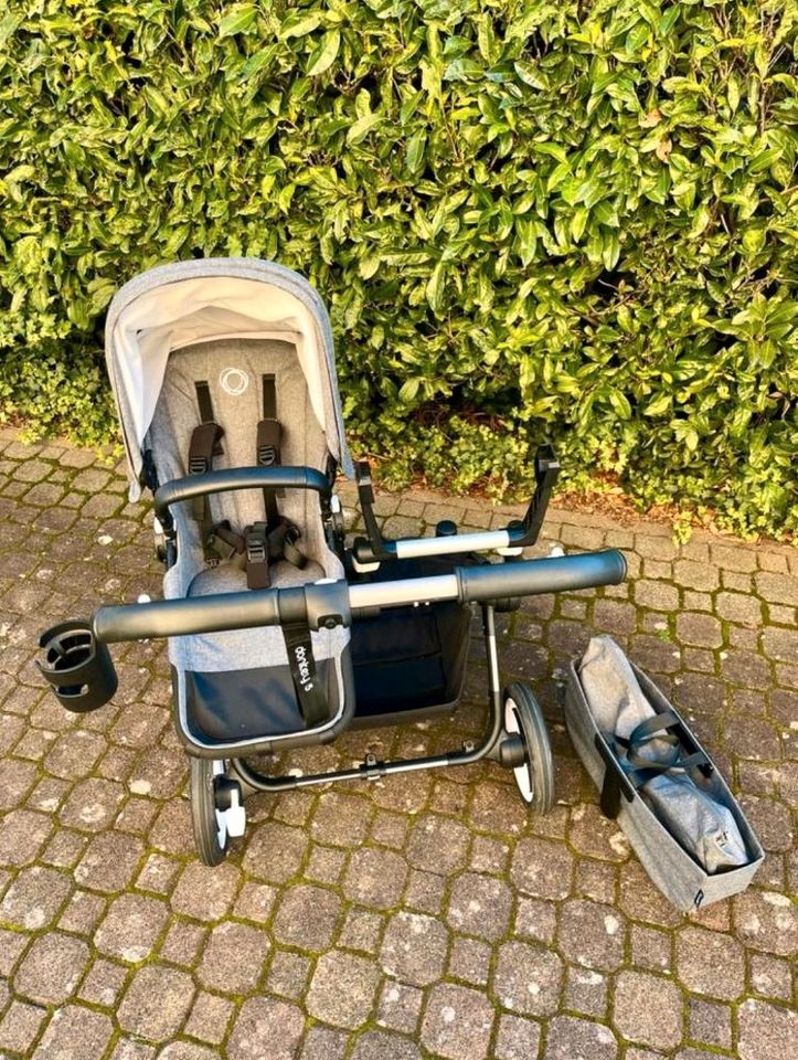 Bugaboo Donkey 5 Duo-Kinderwagen mit Liegewanne und Sitz in Frankfurt am Main