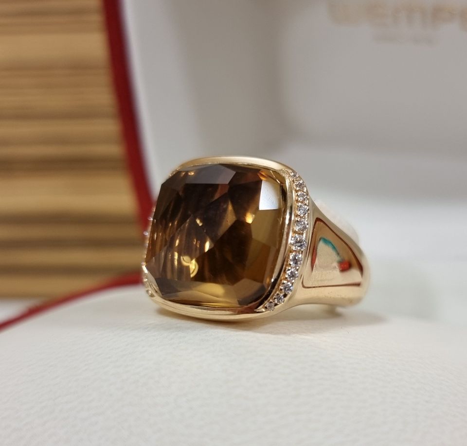 Wempe by Kim Ring Corolle mit Quarz und Brillanten 750er Rosegold in Nürnberg (Mittelfr)