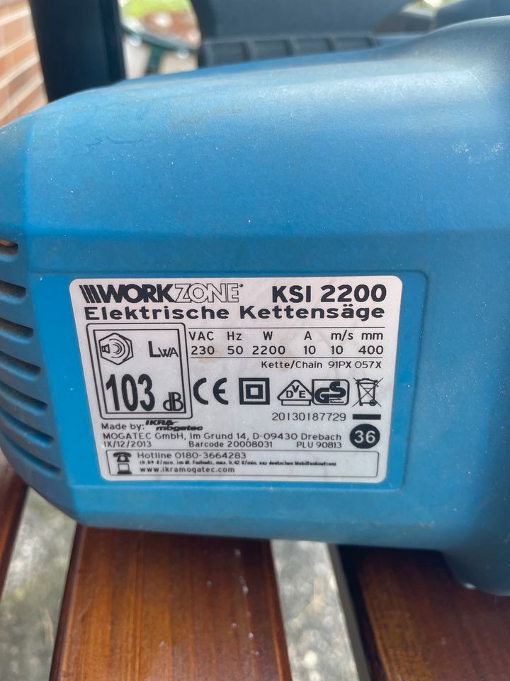 Kettensäge elektrisch Strom KSI 2200 in Hellenthal