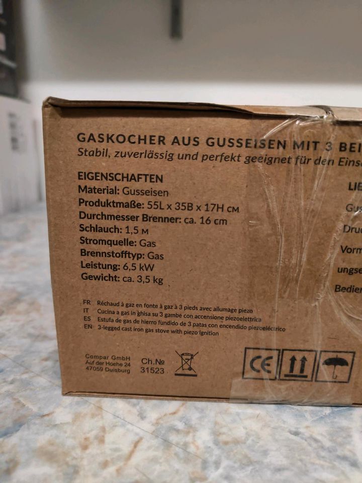 Gasbrenner Hockerkocher aus Gusseisen Gaskocher NEU versiegelt in Hamm