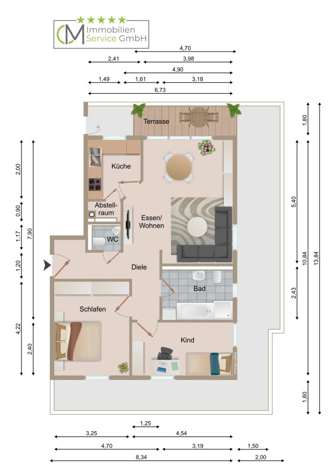 Charmante 3-Zimmer-Wohnung mit traumhaftem Ausblick in Bad Vilbel in Bad Vilbel