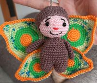 Stofftier,Schmetterling,Schlüsselanhänger,Amigurumi,Handarbeit,BW Baden-Württemberg - Burgrieden Vorschau