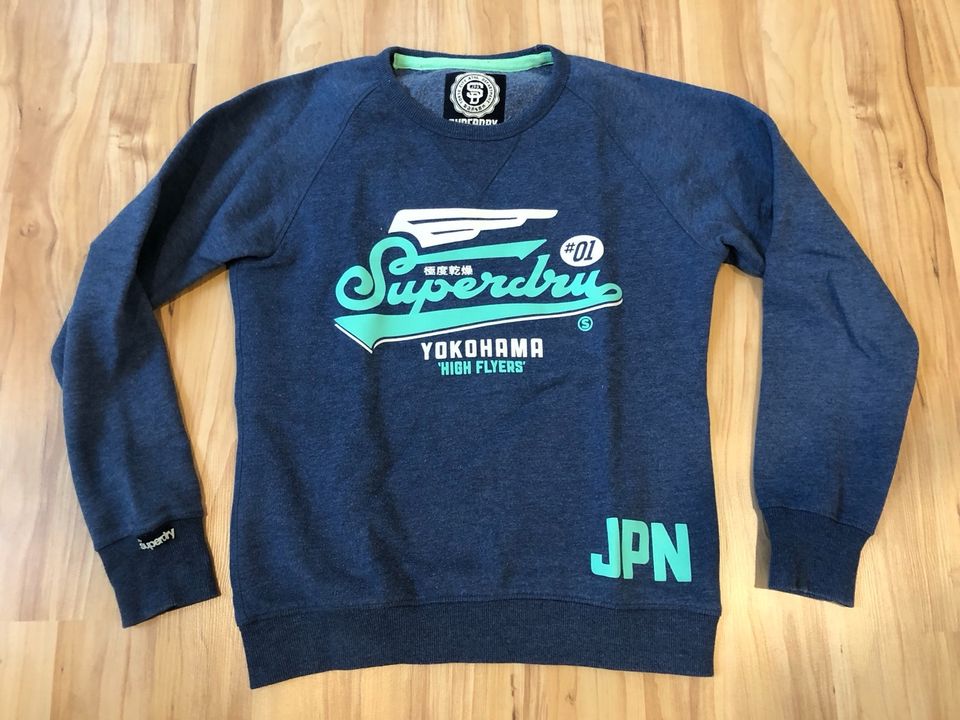 Herren Pullover von Superdry Gr. XL blau türkis neuwertig in Meißenheim