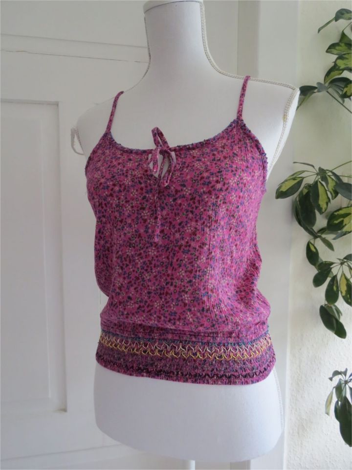 Crop Top - Clockhouse - Gr.38 - pink - Blumen in Eisenberg