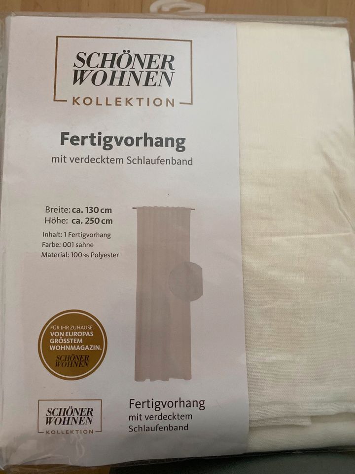 NEU Vorhang mit Schlaufen in "Sahne" von Schöner Wohnen in Münchberg