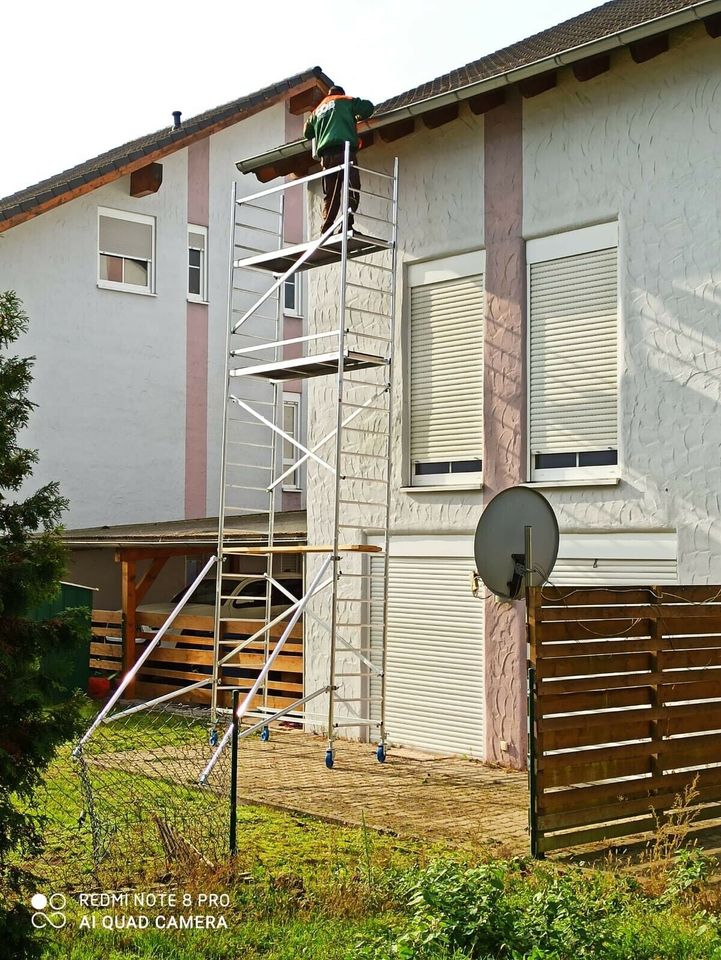 Rollgerüst mieten, max. 12,30 m Arbeitshöhe in Weilerbach