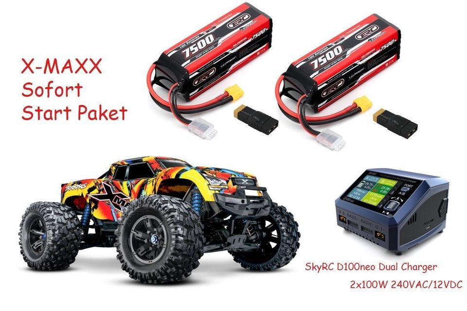 TRAXXAS X-MAXX RTR MEGA Sparpaket 2x7500mAh + Sky Dual Lad 1399€* in Neustadt an der Weinstraße