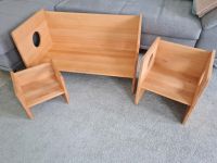 Brubi Set Tisch Bank Stühle mitwachsend Montessori Waldorf Holz Brandenburg - Dallgow Vorschau