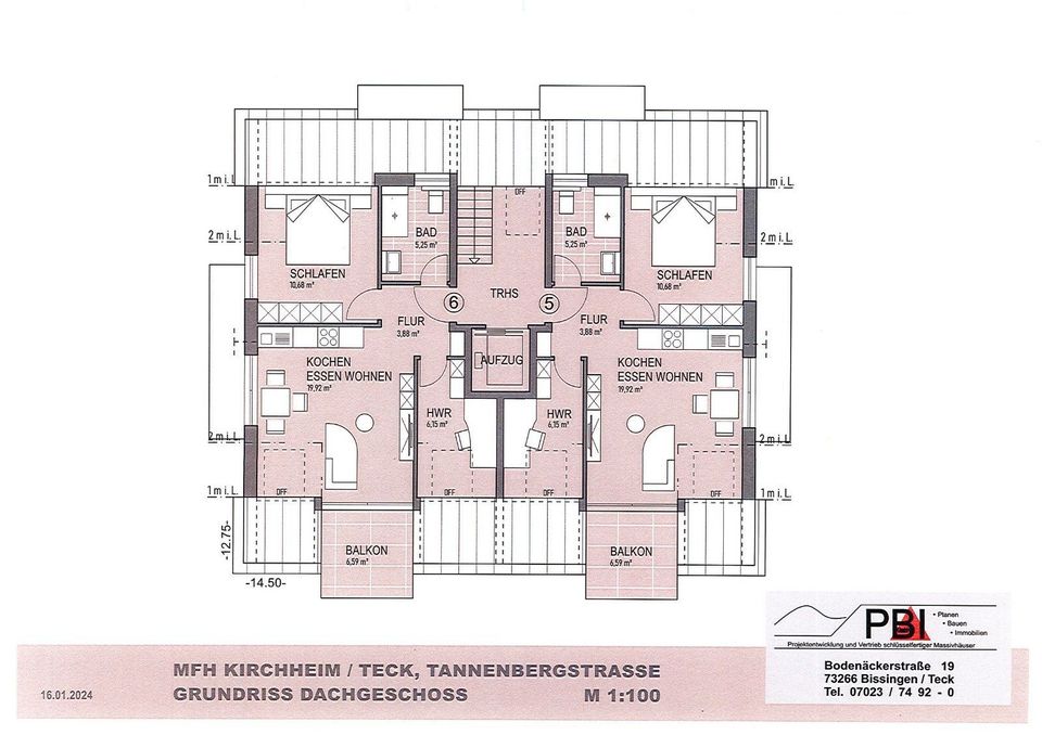 3,5 Zimmer, Eigentumswohnung im OG mit Aufzug im 6-FH Kirchheim unter Teck, Tannenbergstraße in Kirchheim unter Teck