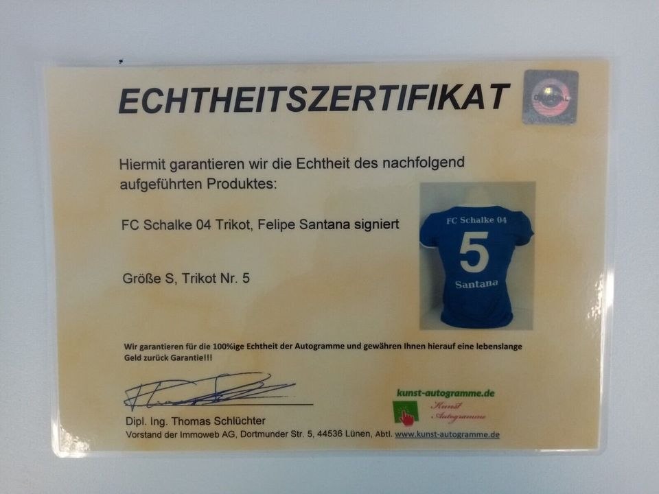Schalke 04 Damen Trikot Santana signiert S04 Bundesliga Adidas S in Lünen