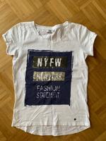 Shirt AJC, weiß mit Print u Pailletten, Gr 36/38 Hessen - Kassel Vorschau